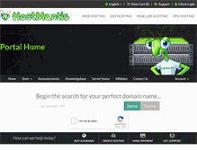 Tablet Screenshot of my.hostmantis.com